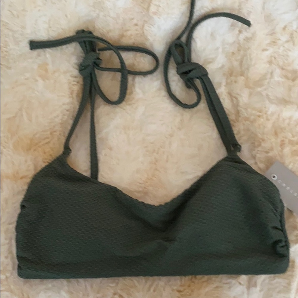 NWT CHELSEA28 Easy Retro Bikini Top – Size XXS (Green Duck) - Picture 4 of 12